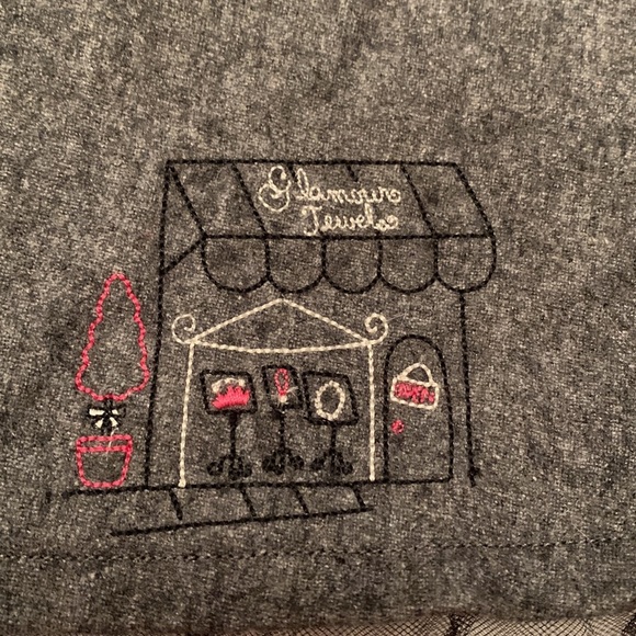 GYMBOREE 2 piece Outfit, size 18-24 Month, gray and pink with black lini… - Picture 3 of 16